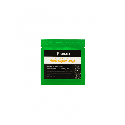 VESNA Пробник Маска АНТИОКСИДАНТНАЯ с витамином С и куркумой, 3 ml VESNA Пробник Маска АНТИОКСИДАНТНАЯ с витамином С и куркумой, 3 ml
