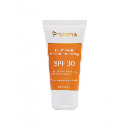 VESNA Солнцезащитный крем для лица и тела SPF 30, 50 ml VESNA Солнцезащитный крем для лица и тела SPF 30, 50 ml