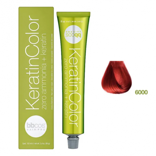 Bbcos KERATIN COLOR краска для волос 6000 красный интенсивный, 100 ml