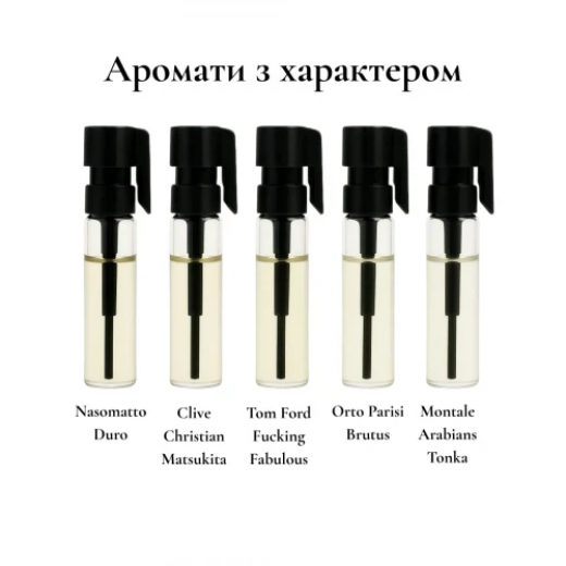 
                Парфумерний сет Аромати з характером , 5*1 ml