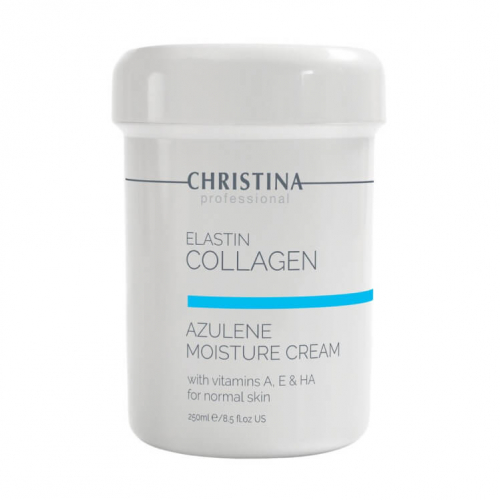 Christina Зволожуючий крем для нормальної шкіри Elastin Collagen Azulene Moisture Cream with Vitamin A, E, HA, 250 ml