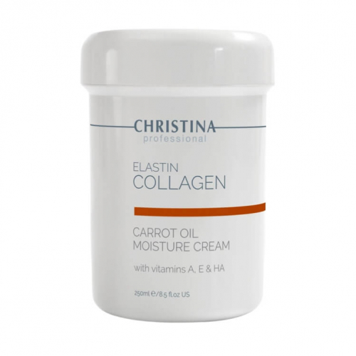 Christina Увлажняющий крем для сухой кожи Elastin Carrot Oil Moisture Cream with Vitamin A, 250 ml