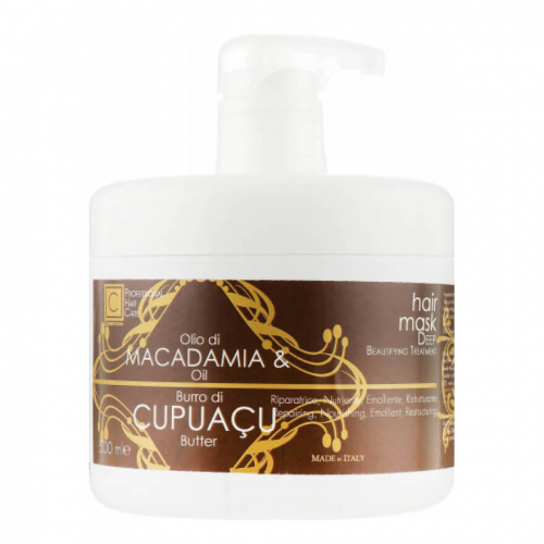 Cosmofarma Маска для волос с маслом купуасу и макадамии Cosmofarma Cupuaçu and Macadamia Oil Hair Mask, 500 ml JL 035