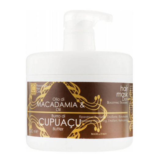 Cosmofarma Маска для волос с маслом купуасу и макадамии  Cosmofarma Cupuaçu and Macadamia Oil Hair Mask, 500 ml