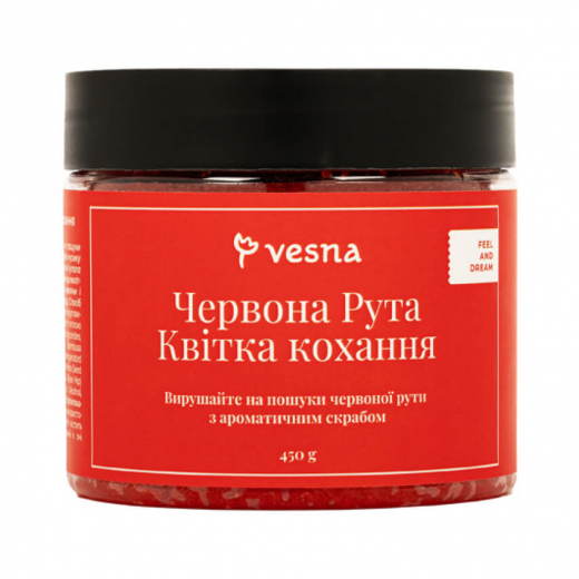 Vesna Солевой скраб Красная Рута. Цветок любви”, 450 ml