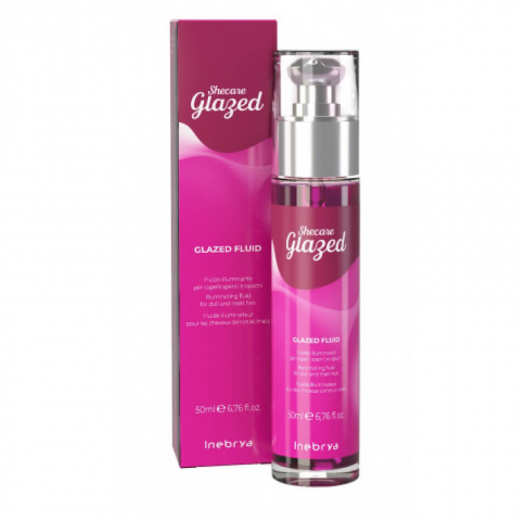 Капли флюид для блеска волос с эффектом глазировки Inebrya Shesare Glazed Fluid, 50 ml