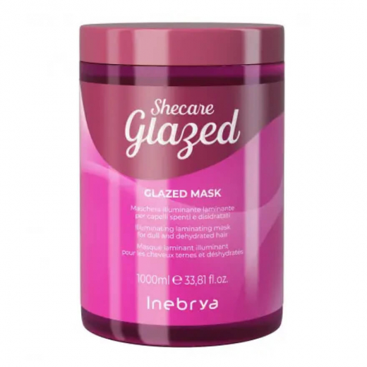 Маска для блеска волос с эффектом глазировки Inebrya Sheсare Glazed Mask, 1000 ml