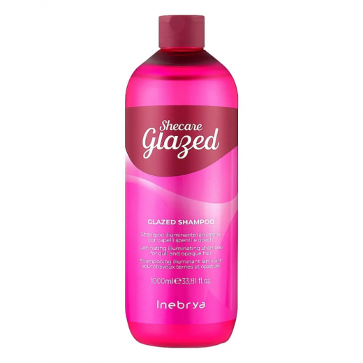 Шампунь для блеска волос с эффектом глазировки Inebrya Sheсare Glazed Shampoo, 1000 ml