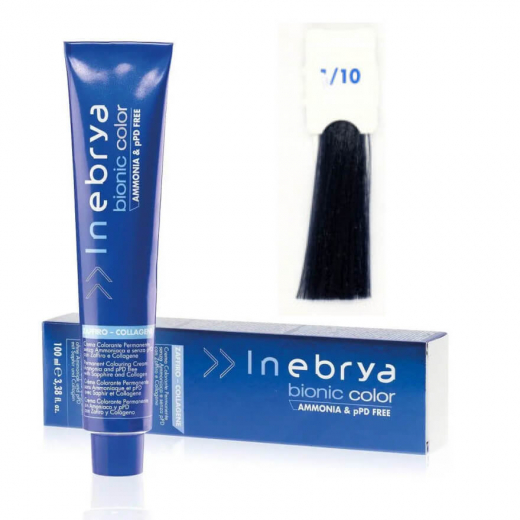 Крем-краска Bionic Color Inebrya 1/10 сине-черный, 100 мл