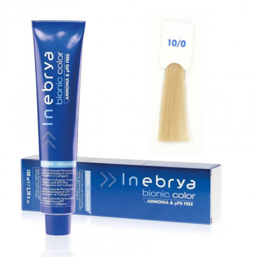 Крем-краска Bionic Color Inebrya 10/0 светлый платиновый блондин, 100 мл