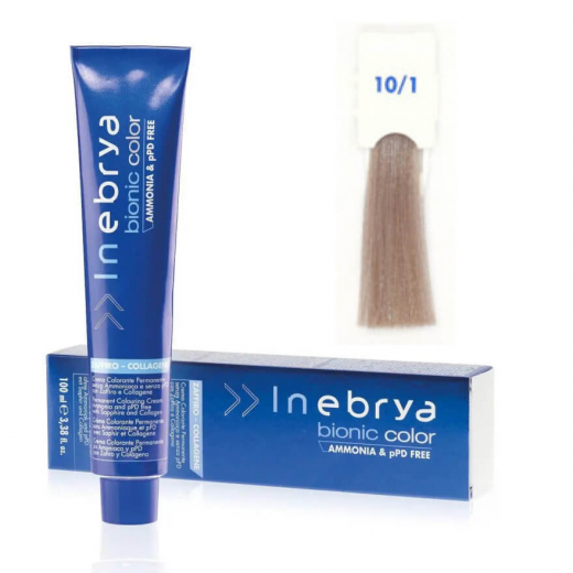 Крем-краска Bionic Color Inebrya 10/1 пепельно-платиновый блондин, 100 мл