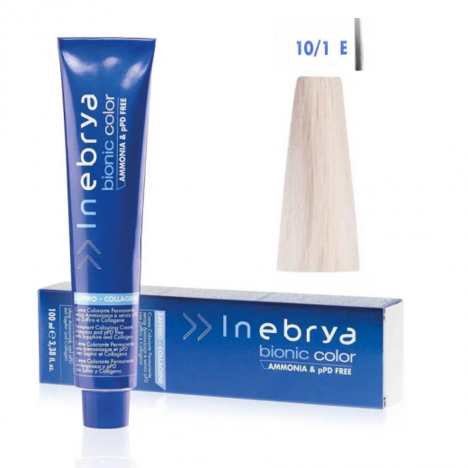 Крем-краска Bionic Color Inebrya 10/1E экстра-светлый платиновый блондин, 100 мл