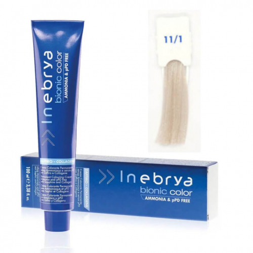 Крем-фарба Bionic Color Inebrya 11/7 супер-світлий платиновий блондин перловий, 100 мл