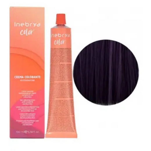 Крем-фарба для волосся Inebrya Сolor 4.20 шатен вишнево-фіолетовий, 100 ml