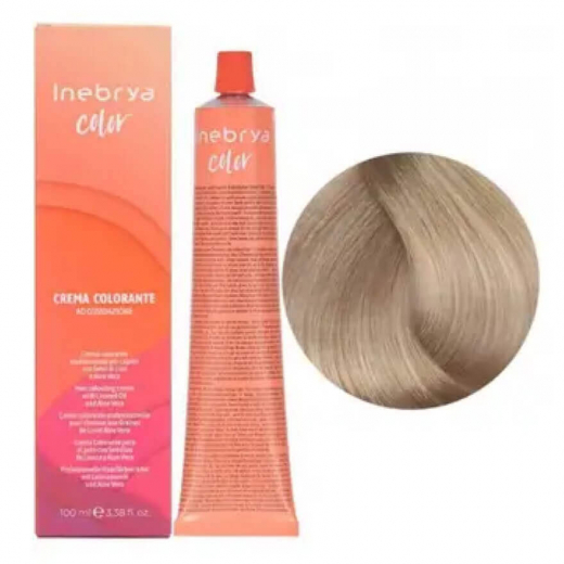 Крем-фарба для волосся Inebrya Сolor 10.1 платиновий попелястий блондин, 100 ml