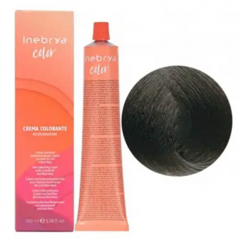 Крем-фарба для волосся Inebrya Сolor 3/0 темний каштан, 100 ml