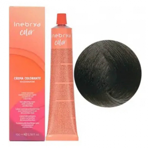Крем-фарба для волосся Inebrya Сolor 3/0 темний каштан, 100 ml