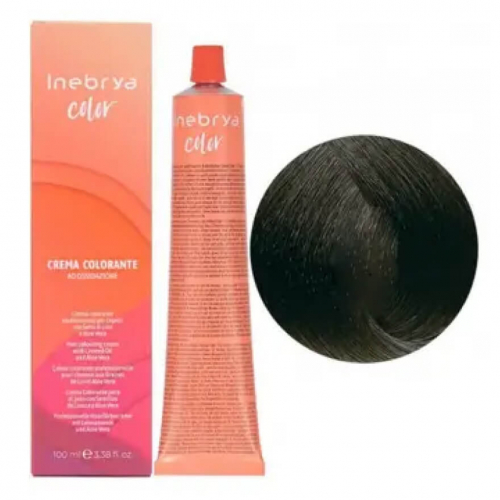 Крем-фарба для волосся Inebrya Сolor 3/00 інтенсивний темно-каштановий, 100 ml