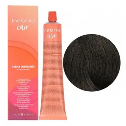 Крем-фарба для волосся Inebrya Сolor 4 каштановий, 100 ml