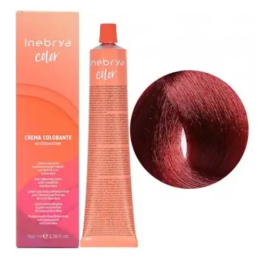 Крем-фарба для волосся Inebrya Сolor 4/66 f каштан червоний вогняний, 100 ml