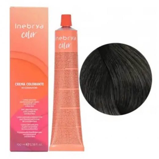 Крем-фарба для волосся Inebrya Сolor 5/11 світло-каштановий інтенсивний попелястий, 100 ml