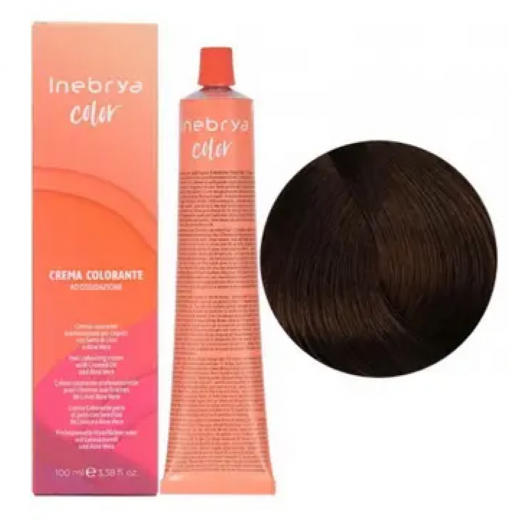 Крем-фарба для волосся Inebrya Сolor 5.3 світлий каштановий-золотистий, 100 ml