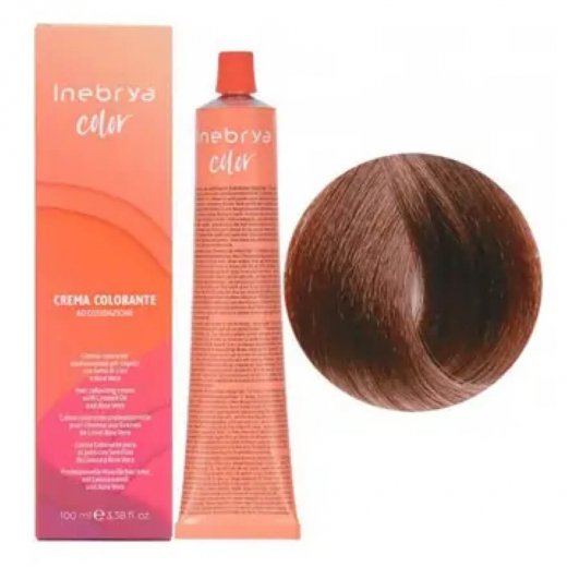 Крем-фарба для волосся Inebrya Сolor 5/4 світлий мідний каштан, 100 ml