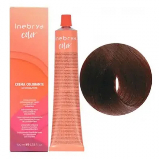 Крем-фарба для волосся Inebrya Сolor 5/5 світлий каштан махагоновий, 100 ml