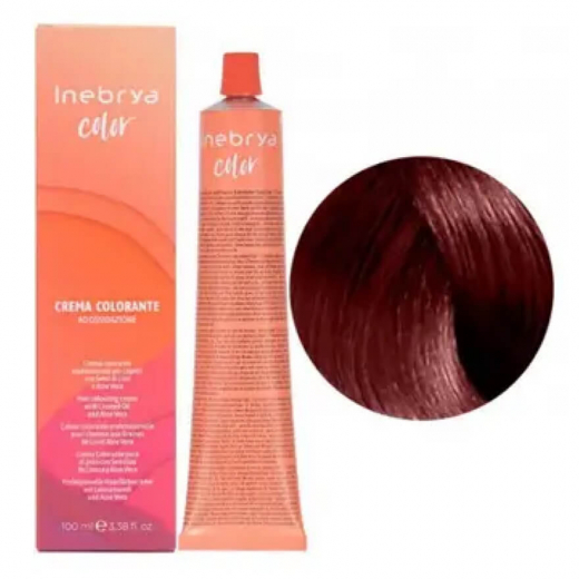 Крем-фарба для волосся Inebrya Сolor 5/66 f світлий каштан червоний вогняний, 100 ml