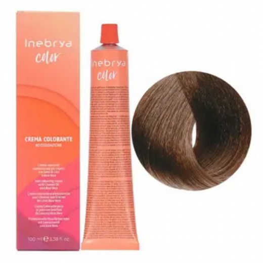Крем-фарба для волосся Inebrya Сolor 6/0 темно-русявий, 100 ml