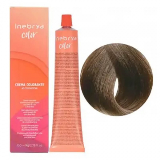Крем-фарба для волосся Inebrya Сolor 6/1 темно-русявий темно-попелястий, 100 ml