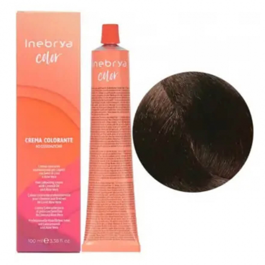 Крем-фарба для волосся Inebrya Сolor 6/11 темно-русявий інтенсивний попелястий, 100 ml