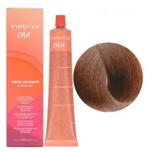 Крем-краска для волос Inebrya Сolor 6/7 темно-русый темно-шоколадный, 100 ml