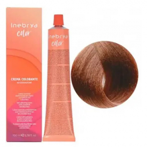 Крем-фарба для волосся Inebrya Сolor 7/44 русявий інтенсивно мідний, 100 ml