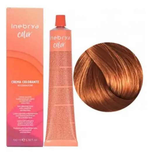 Крем-фарба для волосся Inebrya Сolor 8.42 світлий блондин мідно-перламутровий, 100 ml