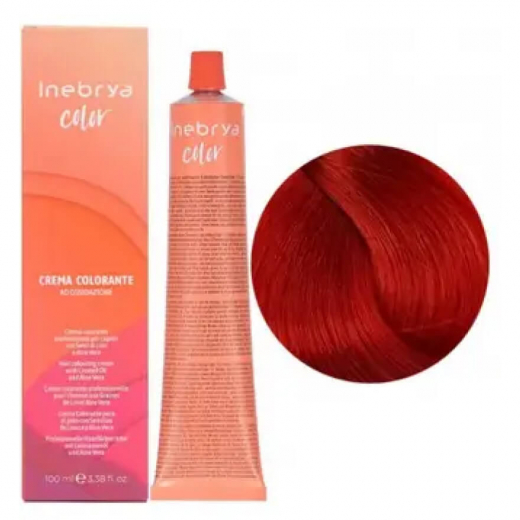 Крем-краска для волос Inebrya Сolor 8.66f светлый блондин огненно-красный, 100 ml