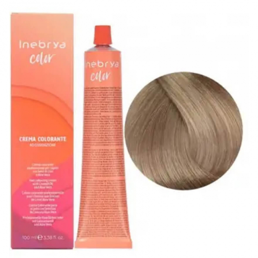 Крем-краска для волос Inebrya Сolor 9/1 блондин пепельный, 100 ml