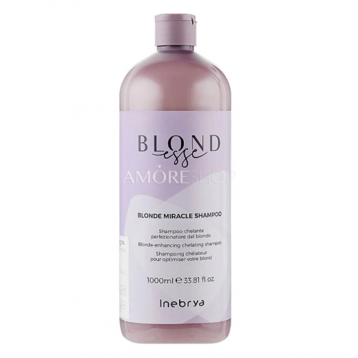 Inebrya Хелатуючий шампунь для блонду Inebrya Blonde Miracle Shampoo, 1000 ml