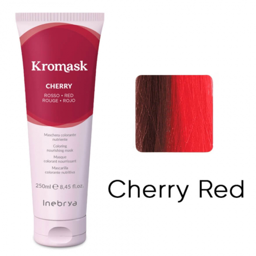 Inebrya Тонувальна маска для волосся вишнево-червона Inebrya Kromask Cherry Red, 250 ml