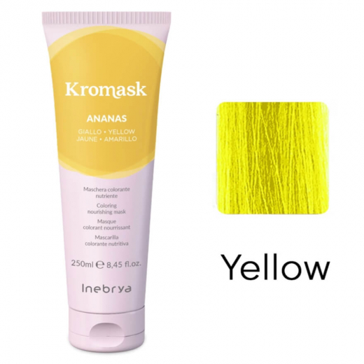 Inebrya Тонировочная маска для волос желтый Inebrya Kromask Yellow, 250 ml
