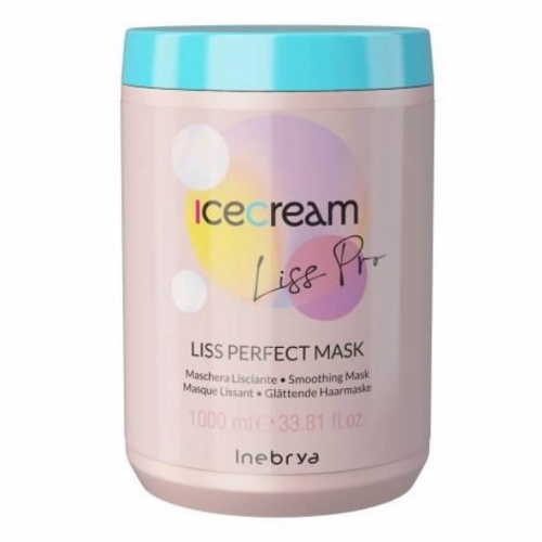 Inebrya Маска разглаживающая жесткие и пушистые волосы Inebrya Ice Cream Liss Perfect Mask, 1000 мл