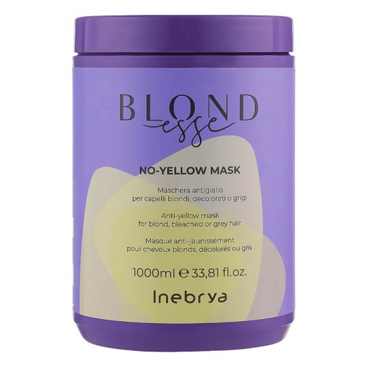 Inebrya Маска для обесцвеченных или седых волос Inebrya Blondesse No-Yellow Mask, 1000 мл