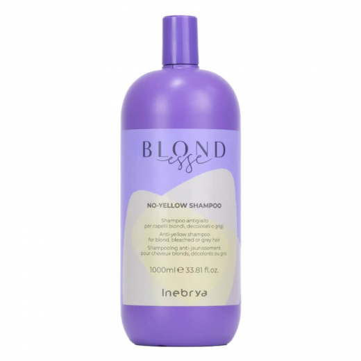 Inebrya Шампунь для обесцвеченных или седых волос Inebrya Blondesse No-Yellow Shampoo, 1000 мл