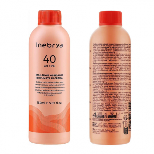 
                Inebrya Парфумована окислювальна емульсія Inebrya Color 40 Vol Oxidizing Perfumed Emulsion Cream 12%, 150 мл