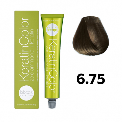 Bbcos KERATIN COLOR краска для волос 6/75 блондин темный шоколадный, 100 ml