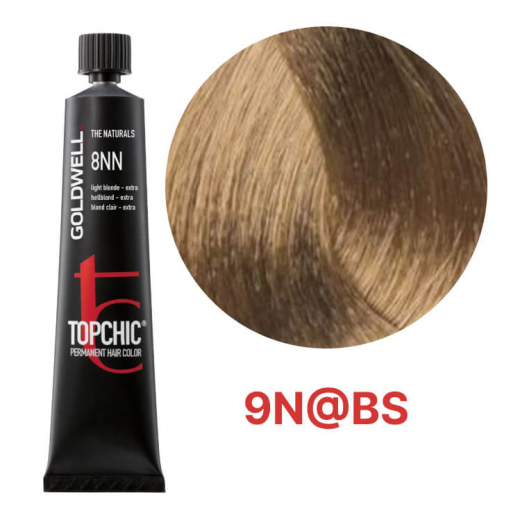Стійка професійна фарба для волосся Goldwell Topchic Hair Color Coloration 9N@BS екрю, 60мл