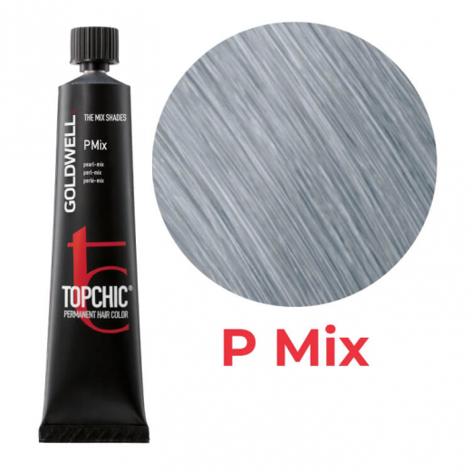 Стойкая профессиональная краска для волос Goldwell Topchic Hair Color Coloration P-MIX корректор розовый, 60мл 