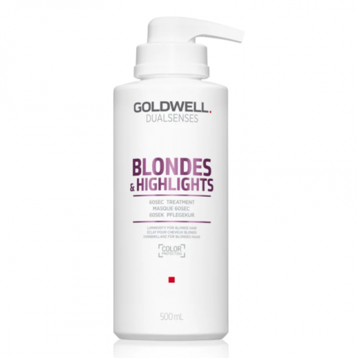 
                Маска для волосся Goldwell DSN Blondes and Highlights 60 сек. відновлювальна для нейтралізації жовтизни, 500 мл