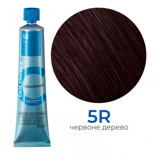 Тонувальна стійка фарба для волосся Goldwell Colorance Color Infuse Hair Color 5R червоне дерево, 60 мл