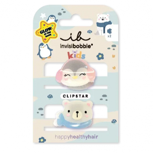 Заколка для волос invisibobble CLIPSTAR GLOW KIDS Polar Friends
